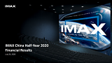 IMAX China Half-Year 2020 Financial Results – Presentation